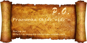 Prazsenka Oktávián névjegykártya